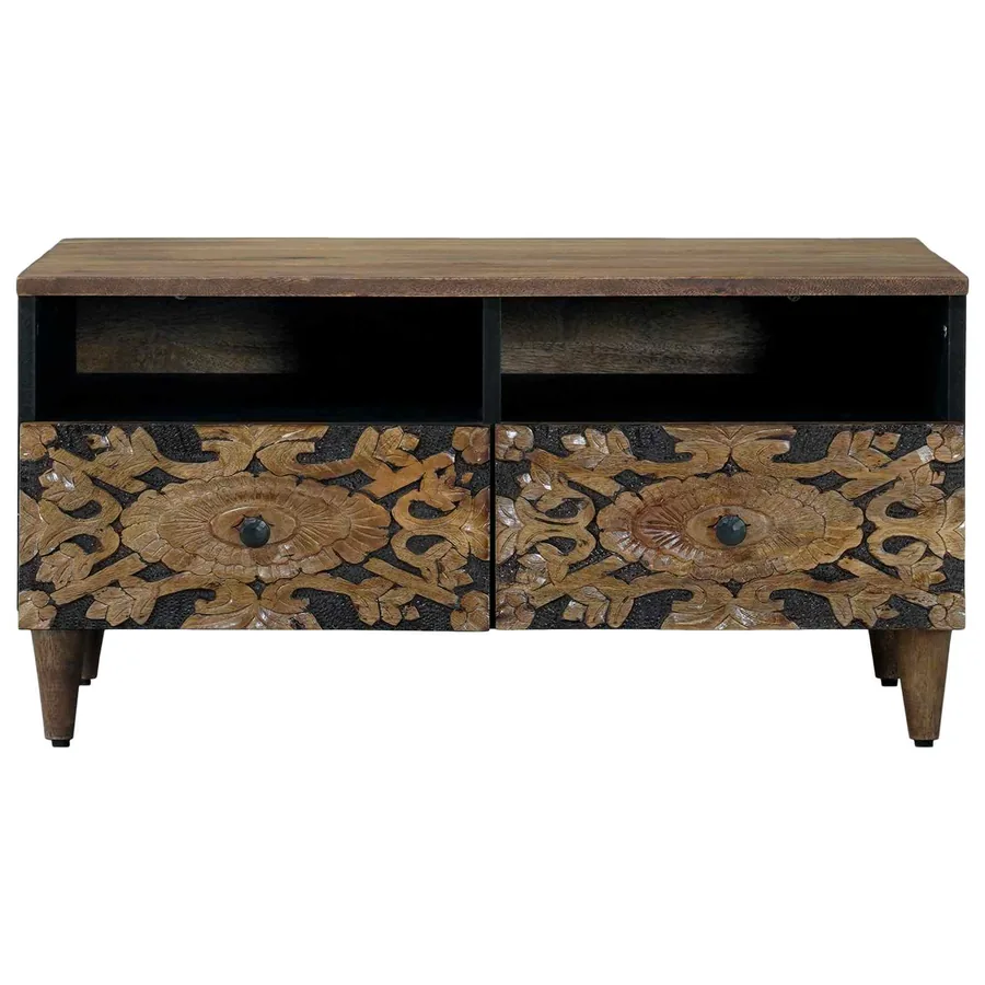 Table basse Marron 80 x 54 x 40 cm Bois de mangue massif - 3
