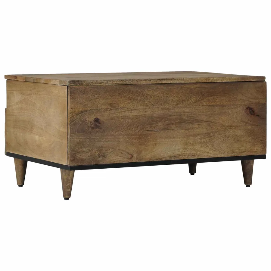 Table basse Marron 80 x 54 x 40 cm Bois de mangue massif - 5