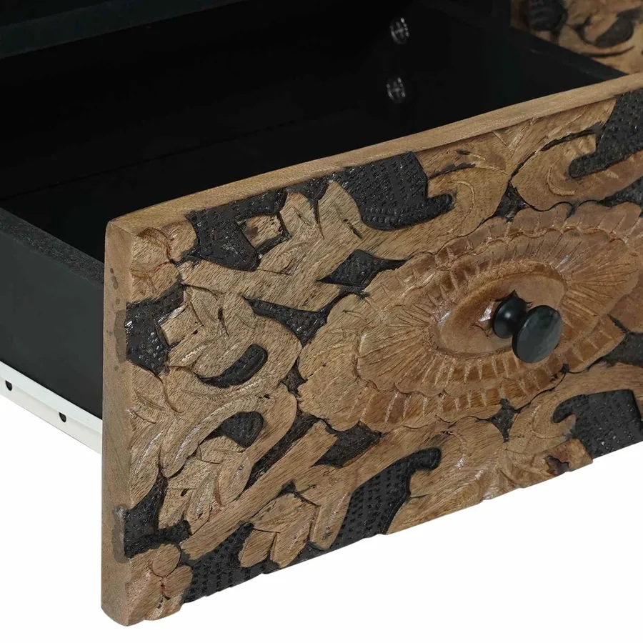 Table basse Marron 80 x 54 x 40 cm Bois de mangue massif - 7