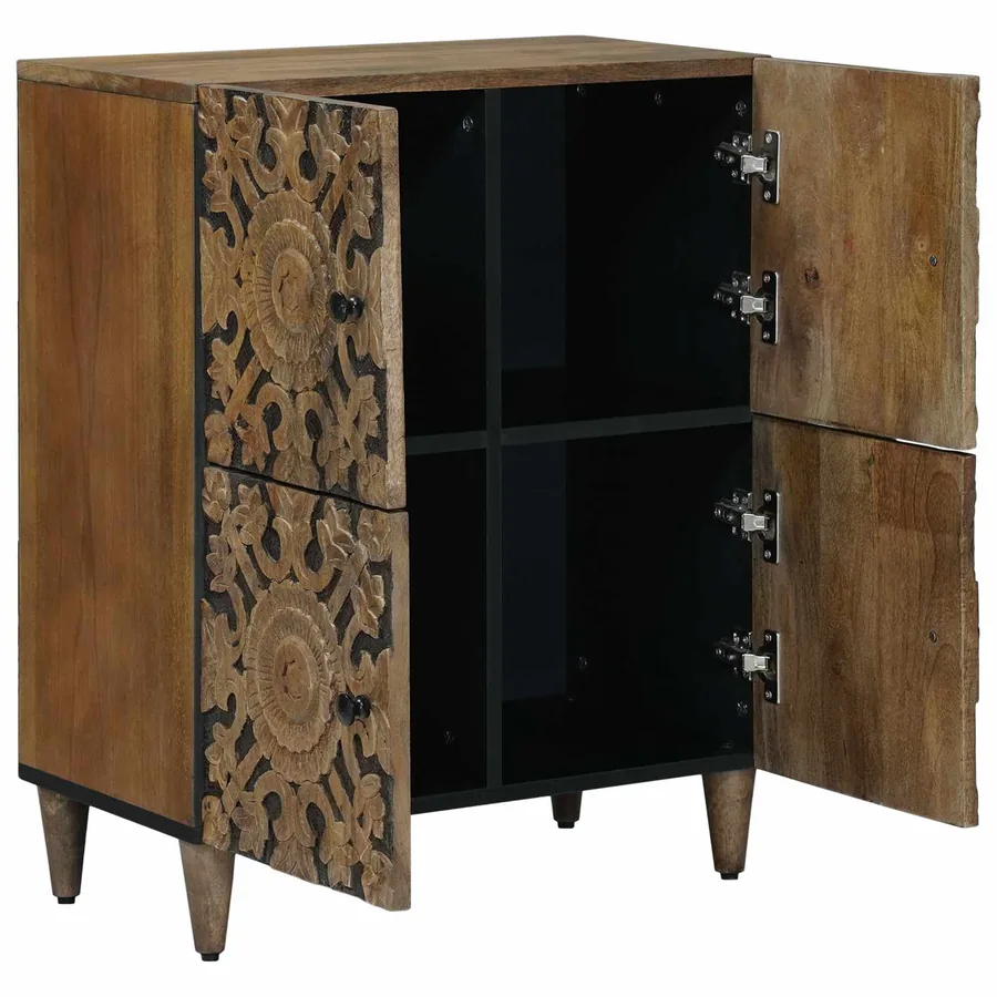 Buffet Marron 60 x 33,5 x 75 cm Bois de mangue massif - 2