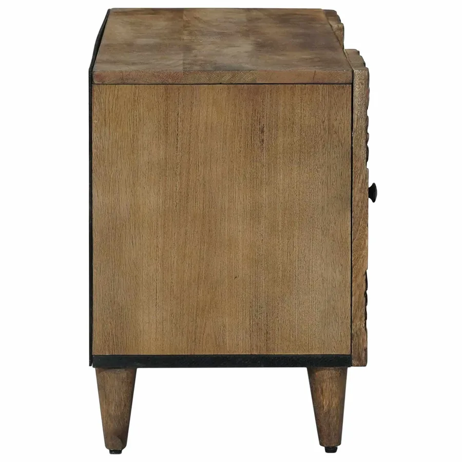 Meuble TV Marron 105 x 33,5 x 46 cm Bois de mangue massif - 4
