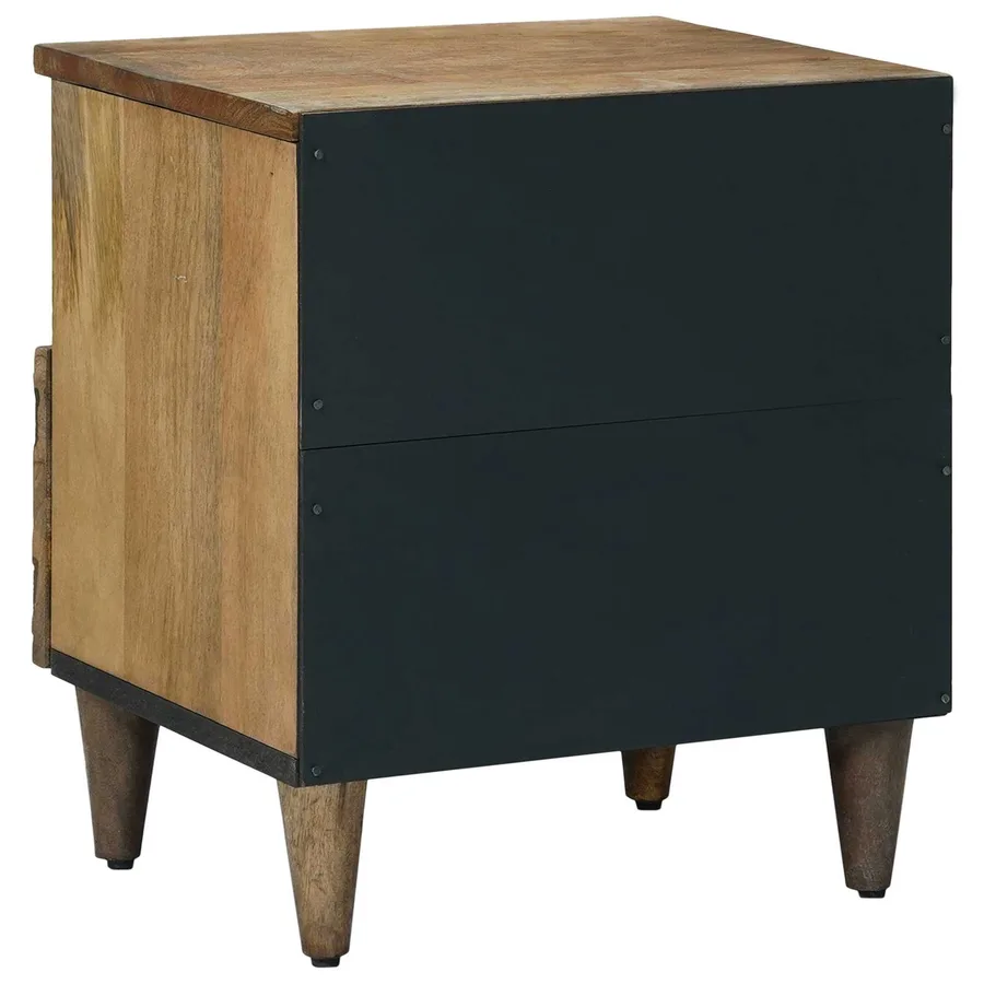 Armoire de lit avec tiroir 2 pcs Marron 40 x 33 x 46 cm - 6