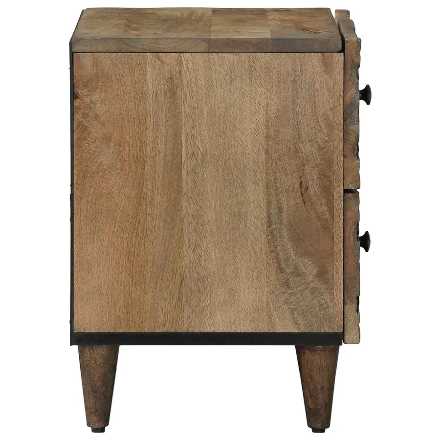 Cabinet de chevet avec tiroir Marron 40 x 33,5 x 46 cm - 4