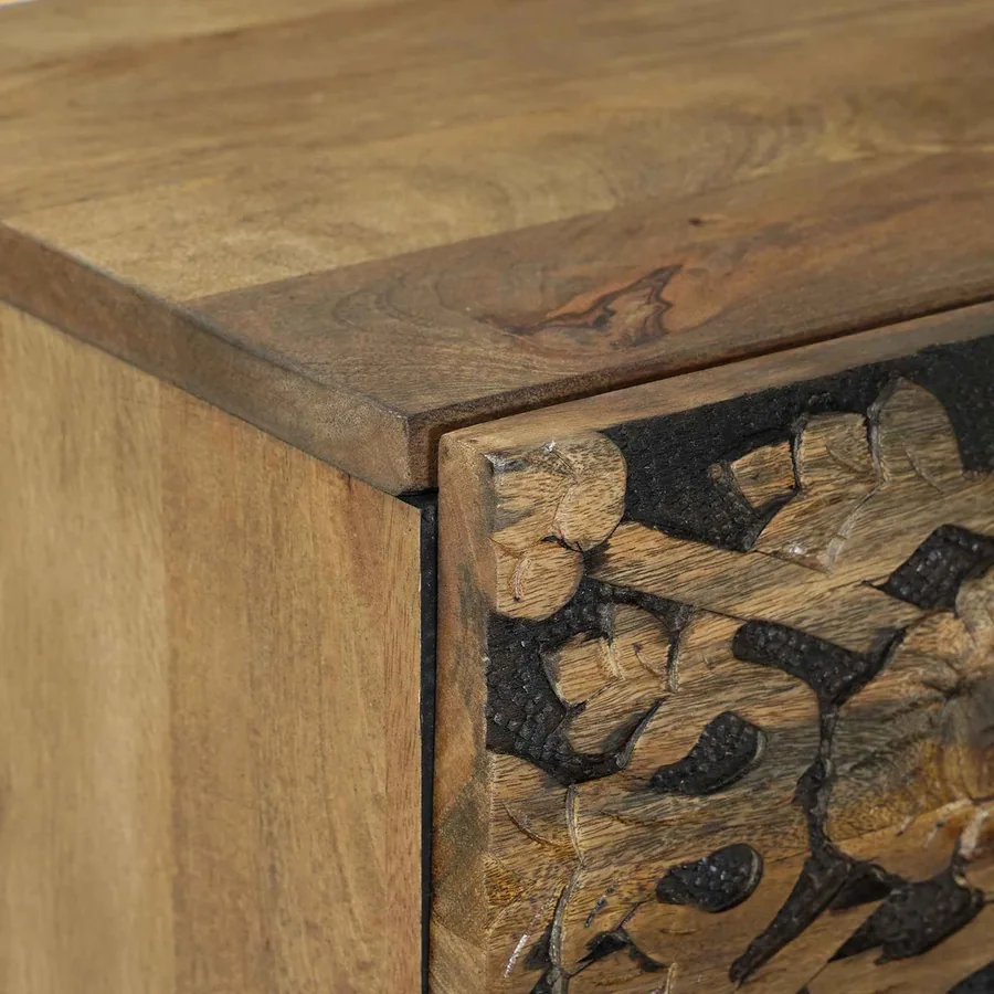 Cabinet de chevet avec tiroir Marron 40 x 33,5 x 46 cm - 6