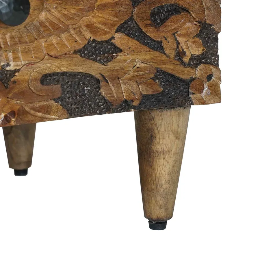 Cabinet de chevet avec tiroir Marron 40 x 33,5 x 46 cm - 8
