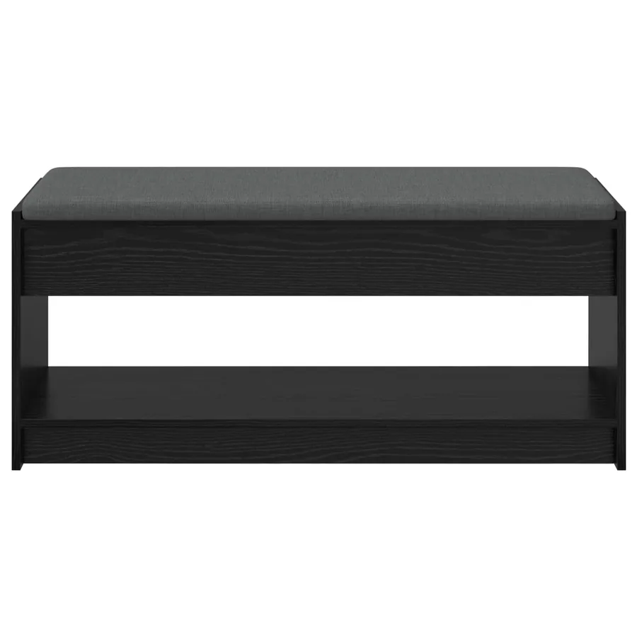 Banc d'entrée avec coussin Chêne Noir 103 x 38 x 45 cm - 5