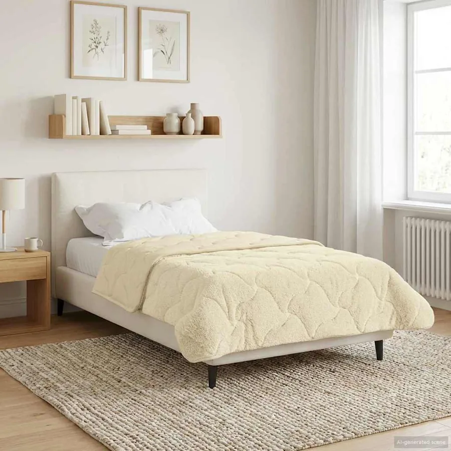 Duvet complet toute l'année Matelassé Crème 140 x 200 cm