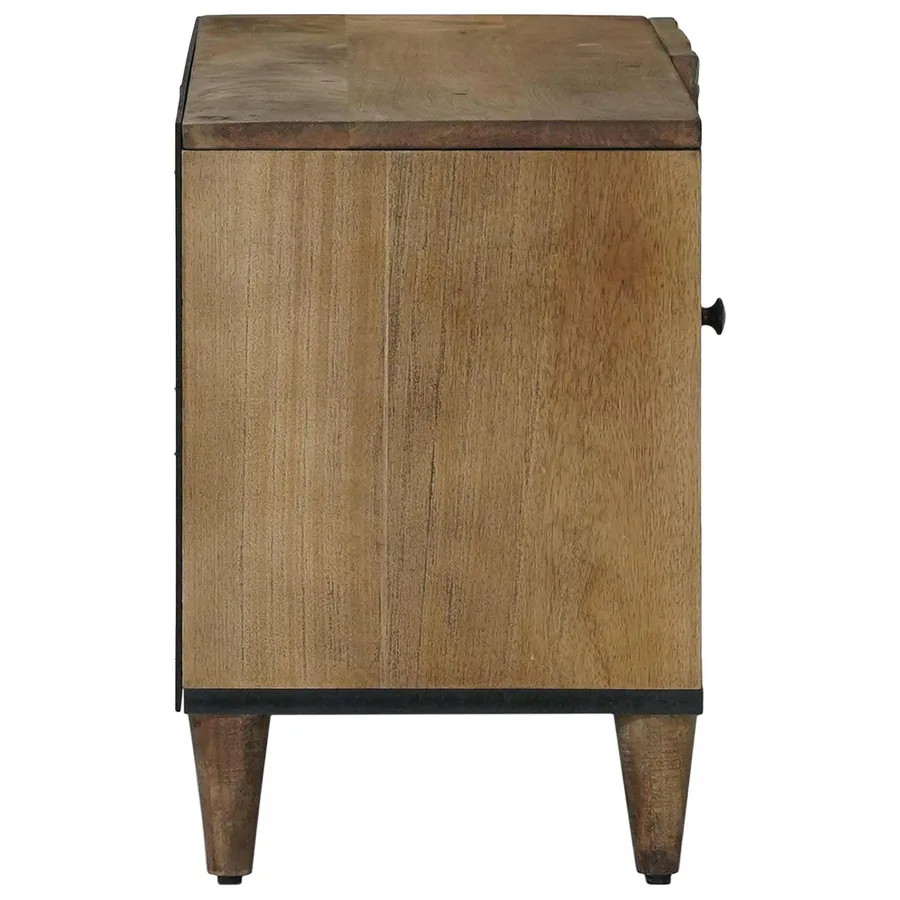Meuble TV Marron 80 x 31,5 x 46 cm Bois de mangue massif - 4
