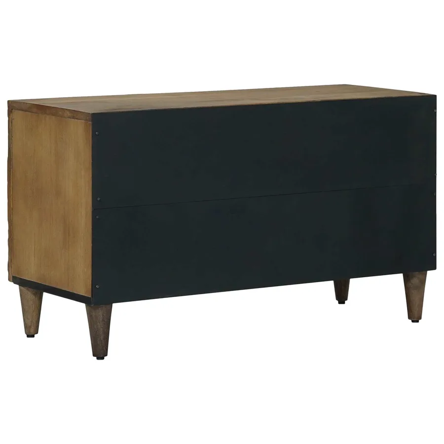 Meuble TV Marron 80 x 31,5 x 46 cm Bois de mangue massif - 5