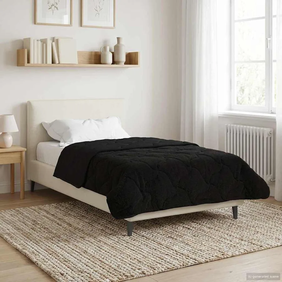 Duvet d'été simple Matelassé Noir 140 x 200 cm - 4