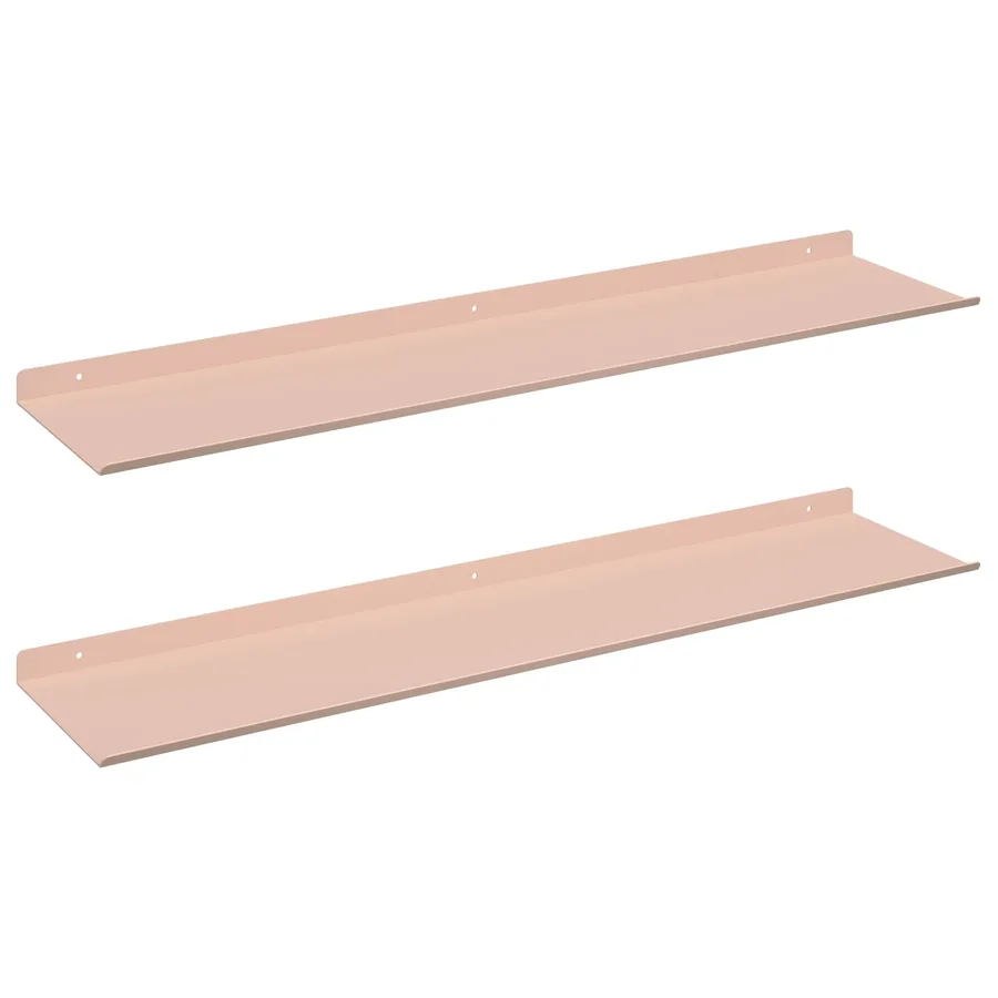 Étagère flottante 2 pcs Rose 80 x 18 x 2,5 cm Acier - 2