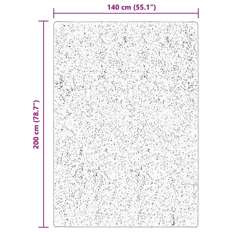 Tapis doux à poils moyens et lavable HUARTE Marron 200 x 140 cm - 10