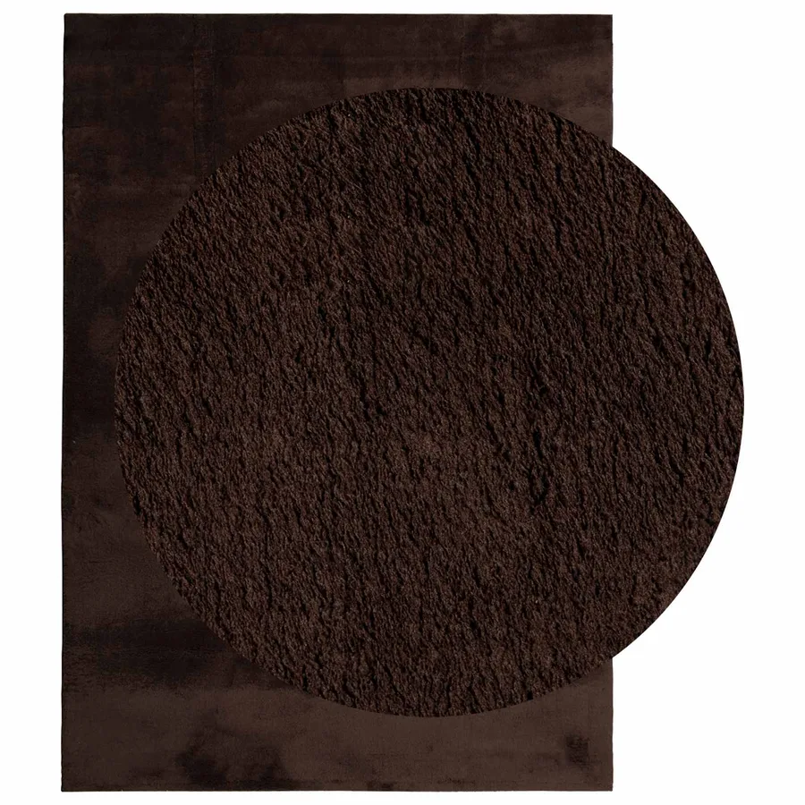 Tapis doux à poils moyens et lavable HUARTE Marron 200 x 140 cm - 3
