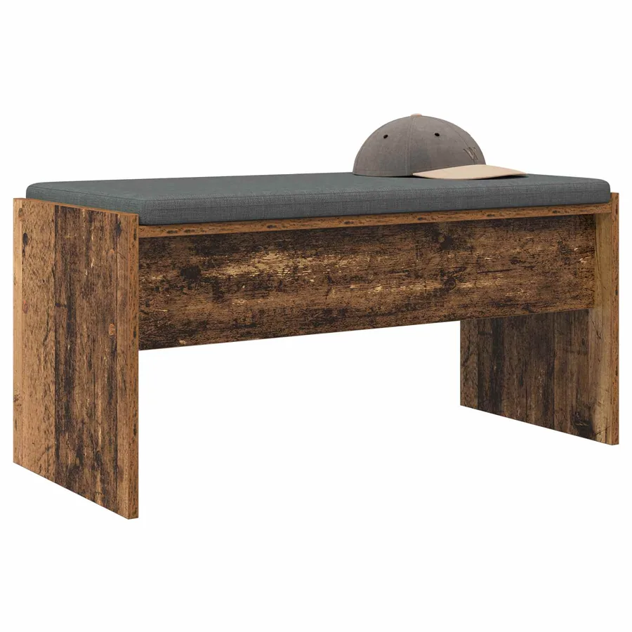 Banc d'entrée avec coussin Bois ancien 83 x 38 x 40 cm - 3