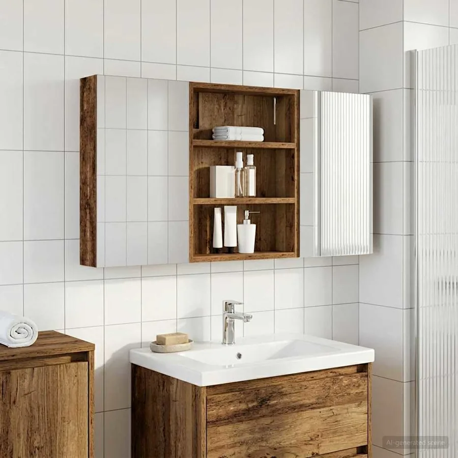 Ensemble de Meubles de Salle de Bain 3 pcs 100 x 10,5 x 50 cm