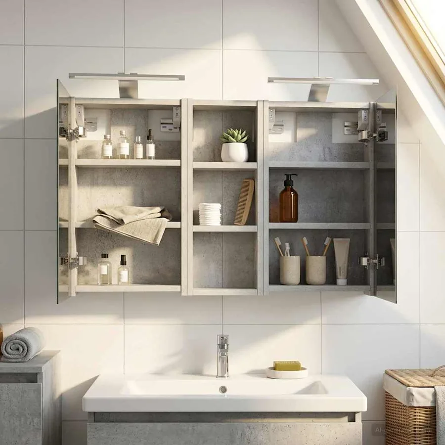 Ensemble de Meubles de Salle de Bain 3 pcs 80 x 10,5 x 50 cm - 4