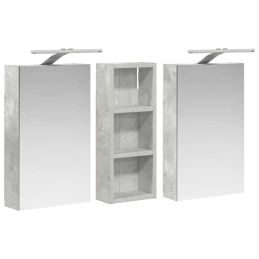 Ensemble de Meubles de Salle de Bain 3 pcs 80 x 10,5 x 50 cm - 5