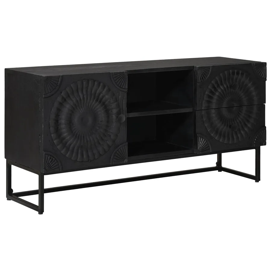 Meuble TV avec tiroir avec étagère Noir 105 x 30 x 54 cm