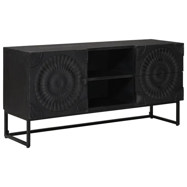 Meuble TV avec tiroir avec étagère Noir 105 x 30 x 54 cm