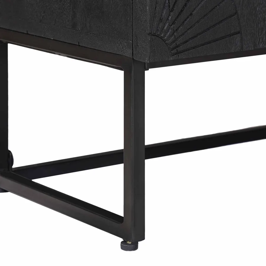 Meuble TV avec tiroir avec étagère Noir 105 x 30 x 54 cm - 10
