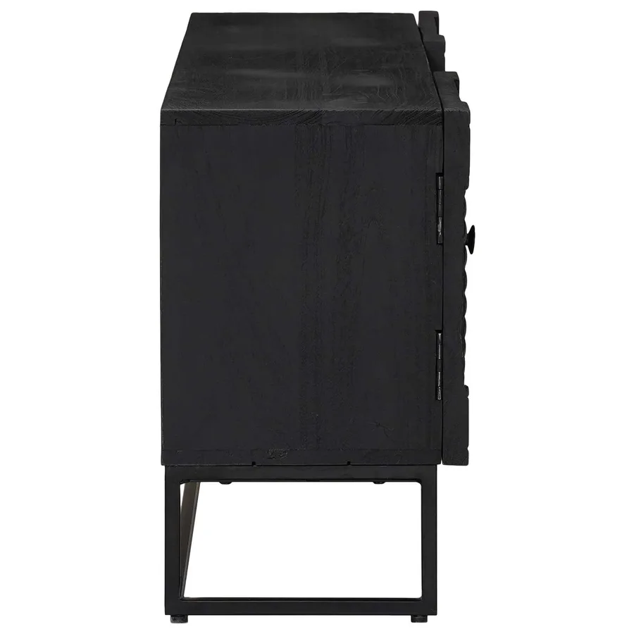 Meuble TV avec tiroir avec étagère Noir 105 x 30 x 54 cm - 6