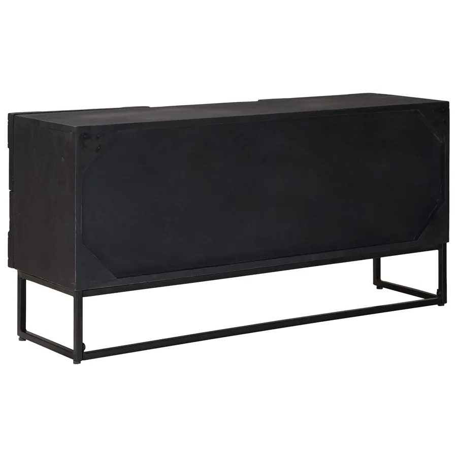 Meuble TV avec tiroir avec étagère Noir 105 x 30 x 54 cm - 7