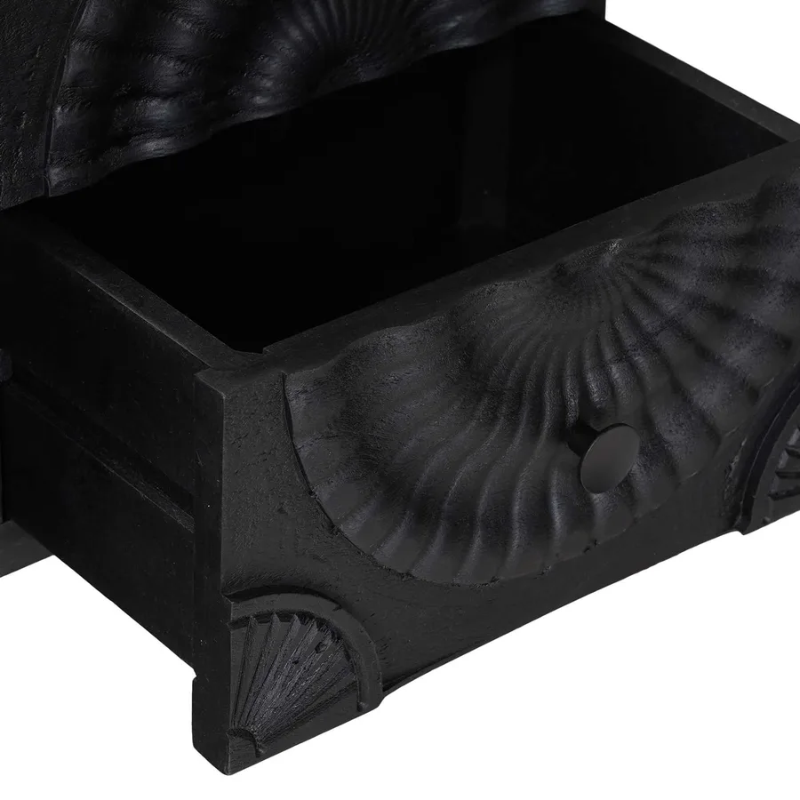 Meuble TV avec tiroir avec étagère Noir 105 x 30 x 54 cm - 9