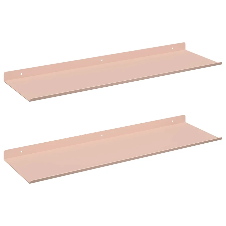 Étagère flottante 2 pcs Rose 60 x 18 x 2,5 cm Acier - 2