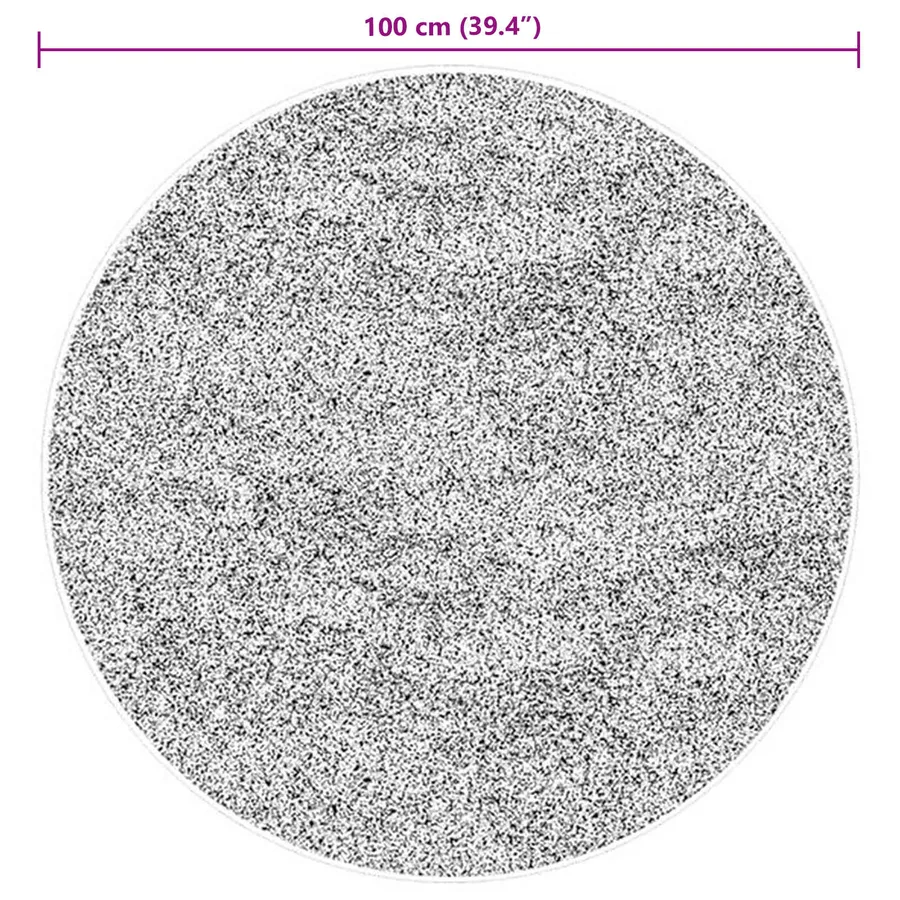 Tapis doux à poils moyens et lavable HUARTE Marron Ø 100 CM - 8