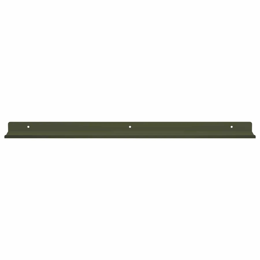Étagère flottante 2 pcs Vert olive 60 x 8,5 x 2,5 cm Acier - 5