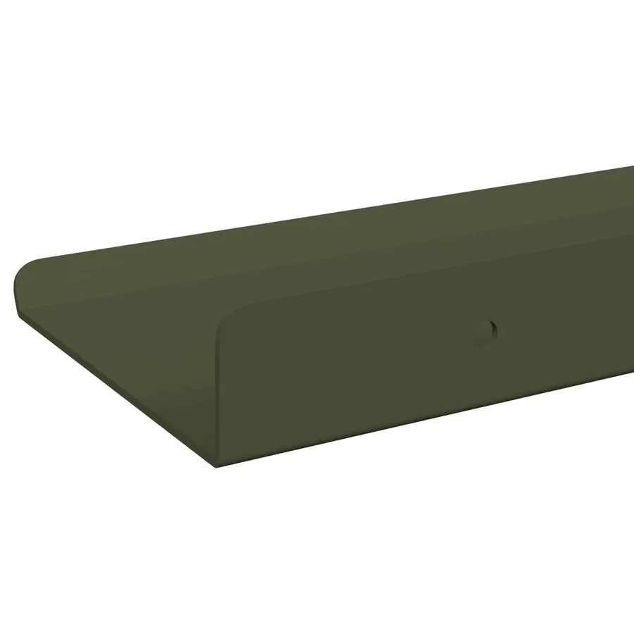 Étagère flottante 2 pcs Vert olive 60 x 8,5 x 2,5 cm Acier - 7