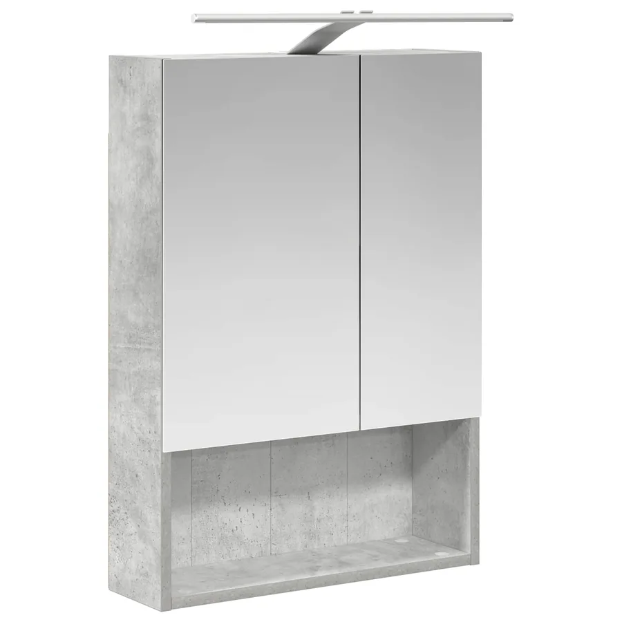 Armoire Miroir de Salle de Bain Gris béton 50 x 14,5 x 70 cm - 5