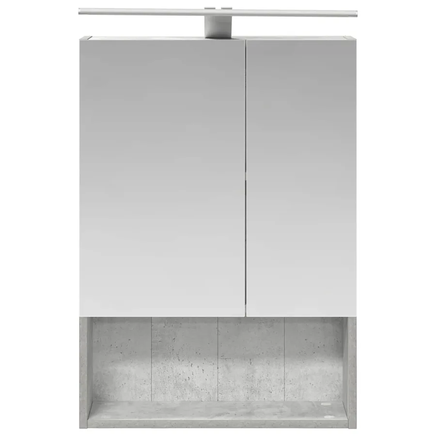 Armoire Miroir de Salle de Bain Gris béton 50 x 14,5 x 70 cm - 6