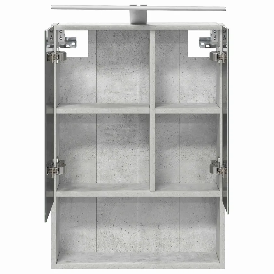 Armoire Miroir de Salle de Bain Gris béton 50 x 14,5 x 70 cm - 7