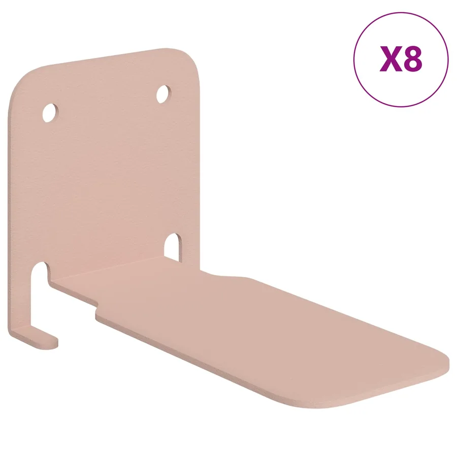 Étagère flottante avec étagère 8 pcs Rose 6 x 10,8 x 6,6 cm - 4
