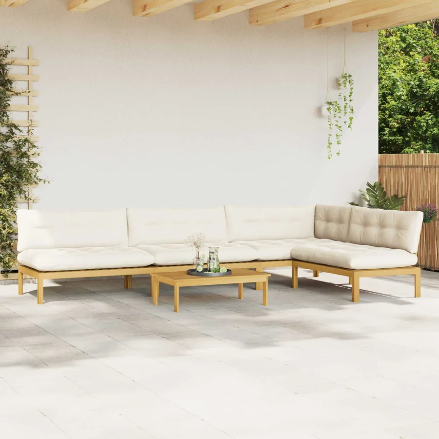 5 Pièce Unité du canapé en palette de jardin - 4