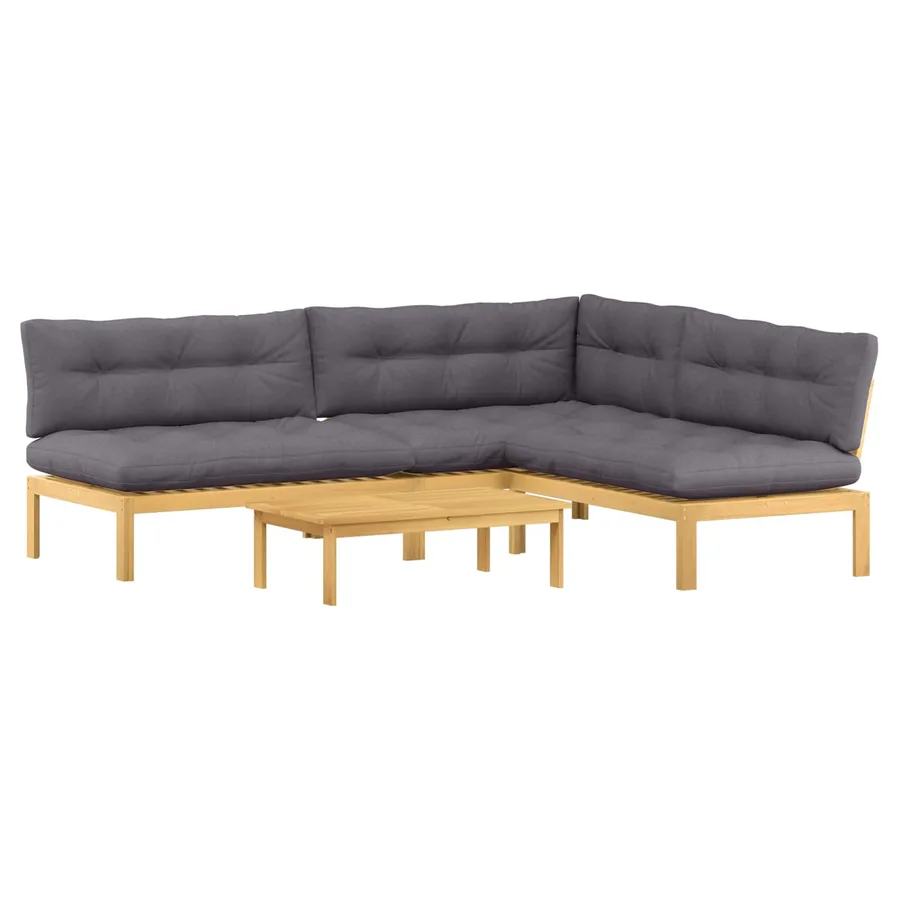 4 Pièce Unité du canapé en palette de jardin - 2