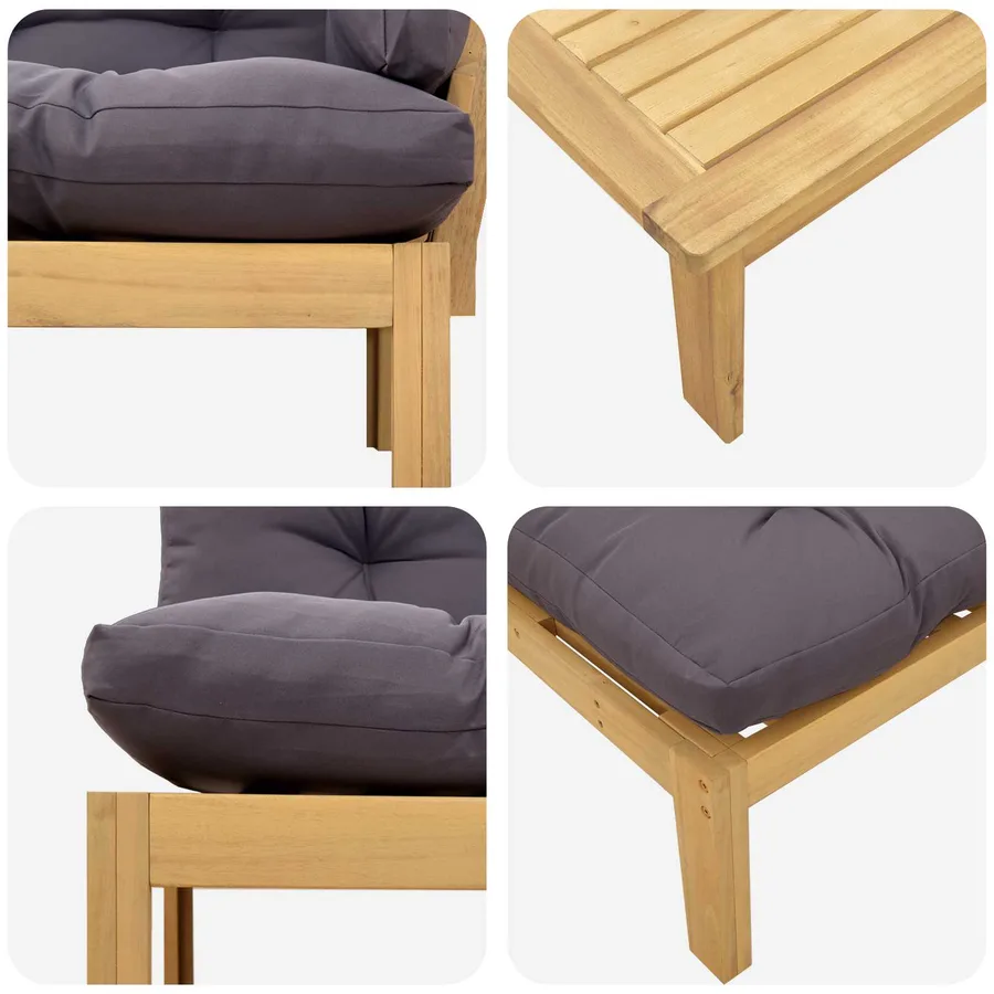 5 Pièce Unité du canapé en palette de jardin - 11
