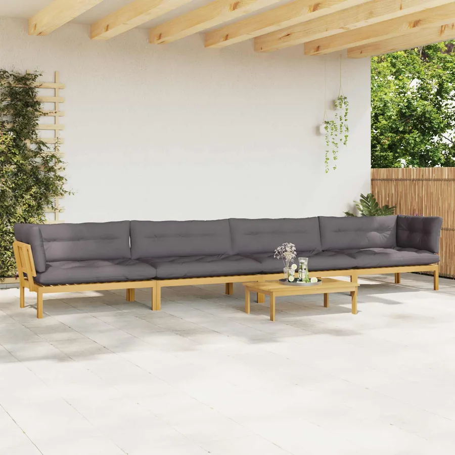 5 Pièce Unité du canapé en palette de jardin - 4