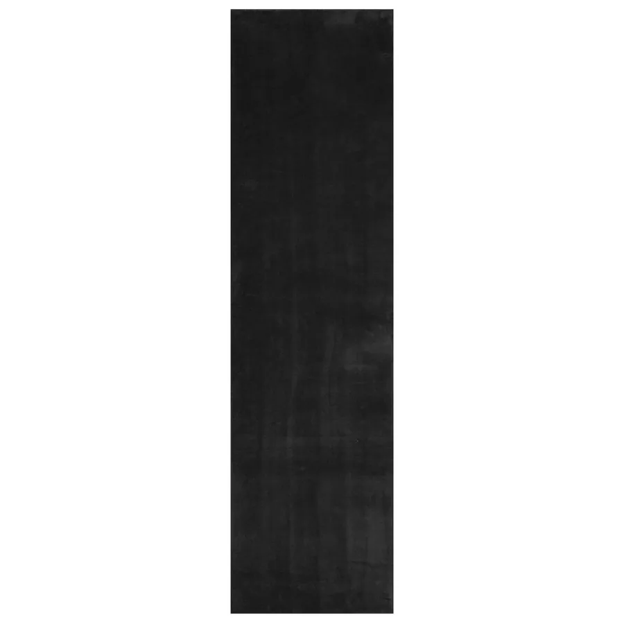 Tapis doux à poils moyens et lavable HUARTE Noir 500 x 80 cm - 2