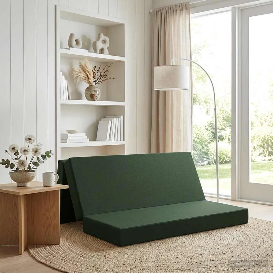 Canapé-lit pliable 180 x 67 x 45 cm Vert foncé