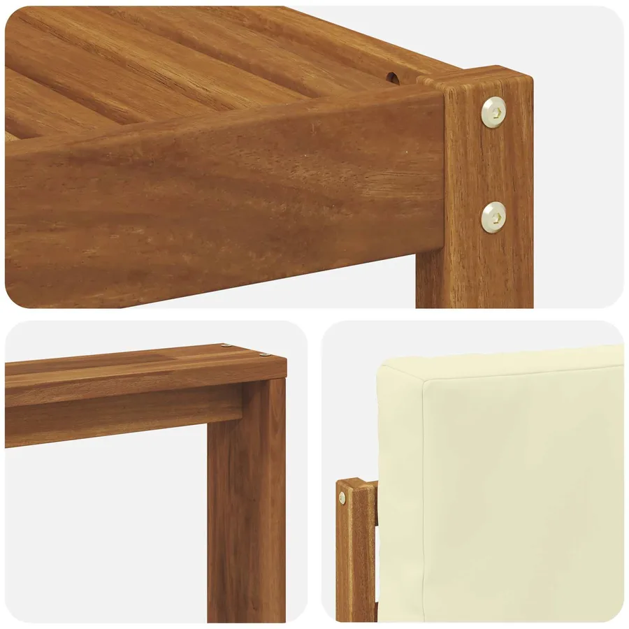 Ensemble de canapés d'extérieur 6 pcs Naturel et Crème - 6