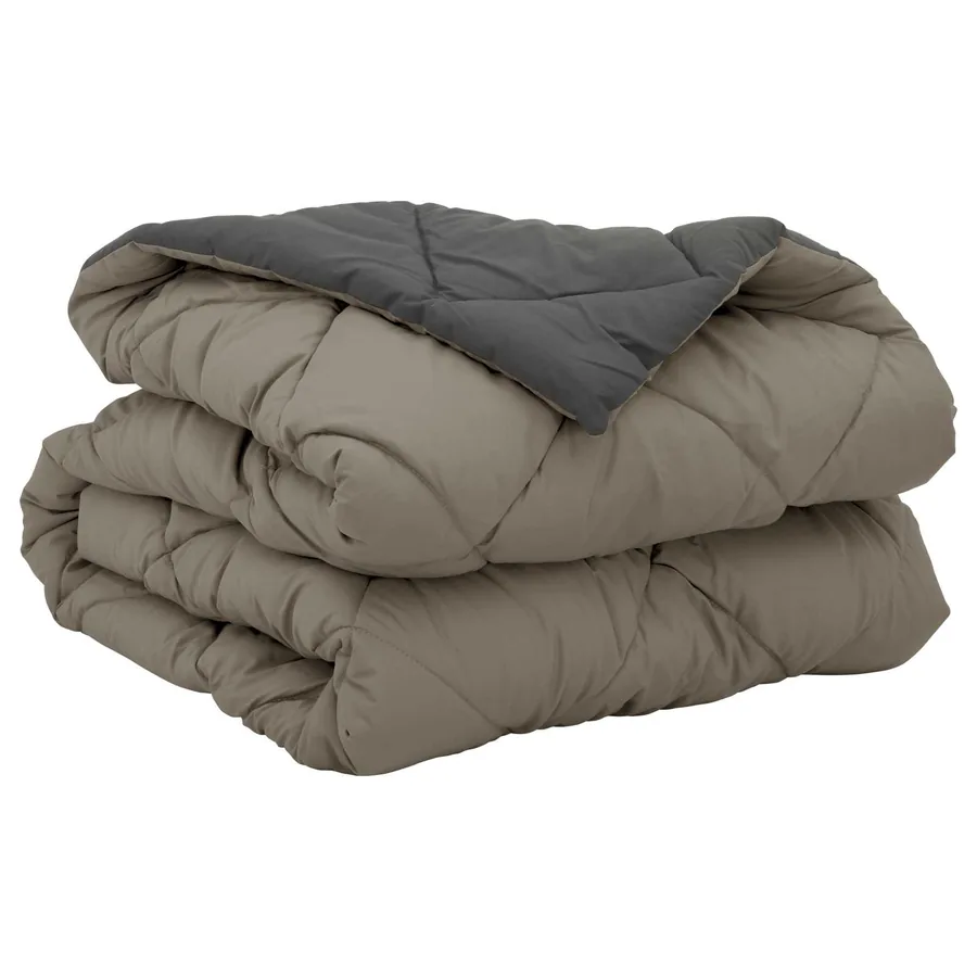 Duvet d'été simple Gris clair et anthracite 220 x 135 cm - 5
