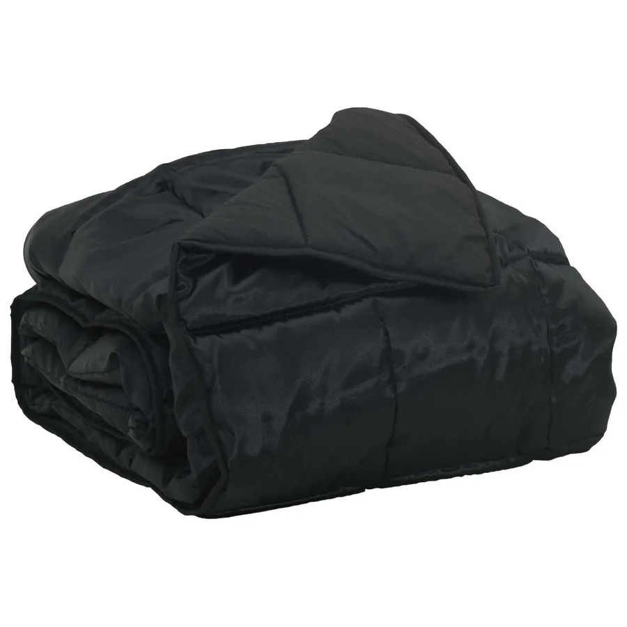 Duvet d'été simple Noir 200 x 240 cm Satin et Microfibre - 2