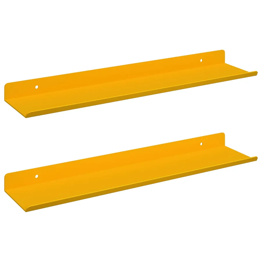 Étagère flottante 2 pcs Jaune moutarde 40 x 8,5 x 2,5 cm Acier - 2