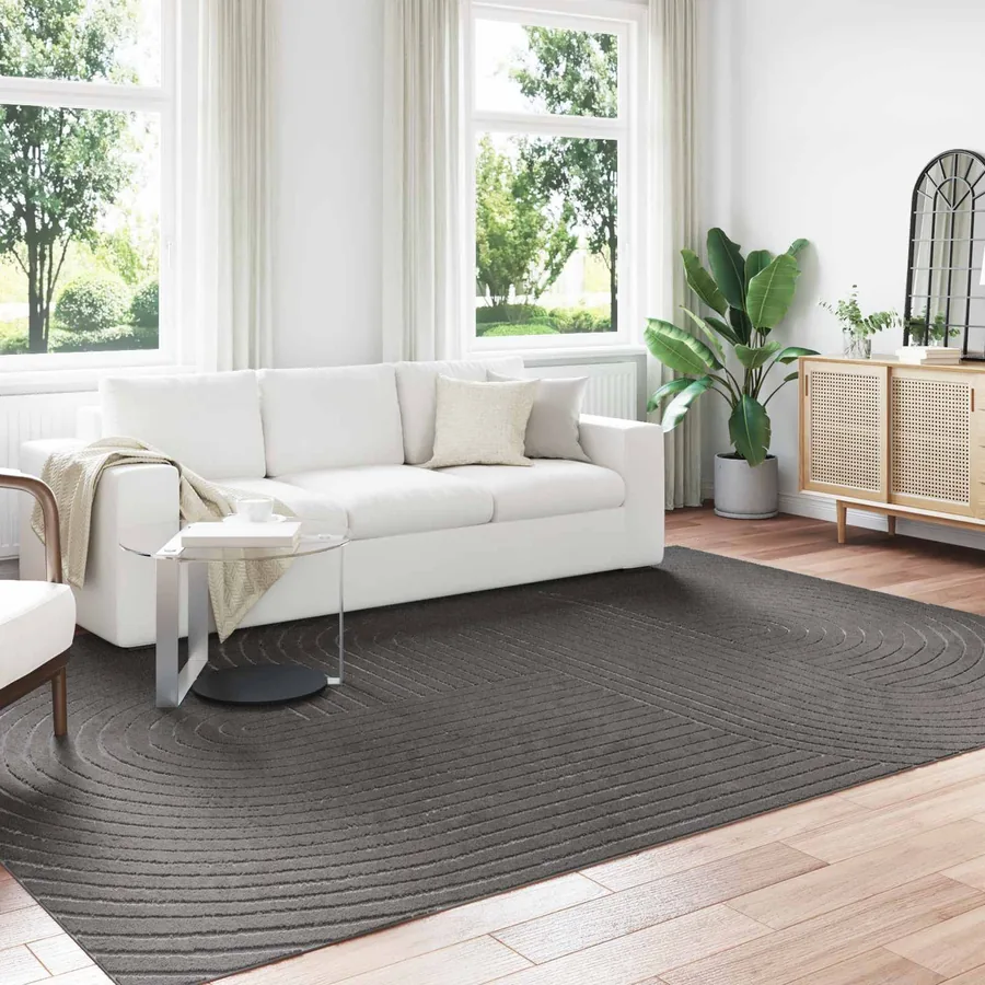 Tapis de surface PALMERAS Anthracite 340 x 240 cm Polyester