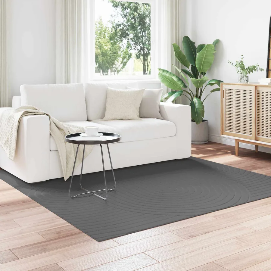 Tapis de surface PALMERAS Anthracite 200 x 200 cm Polyester