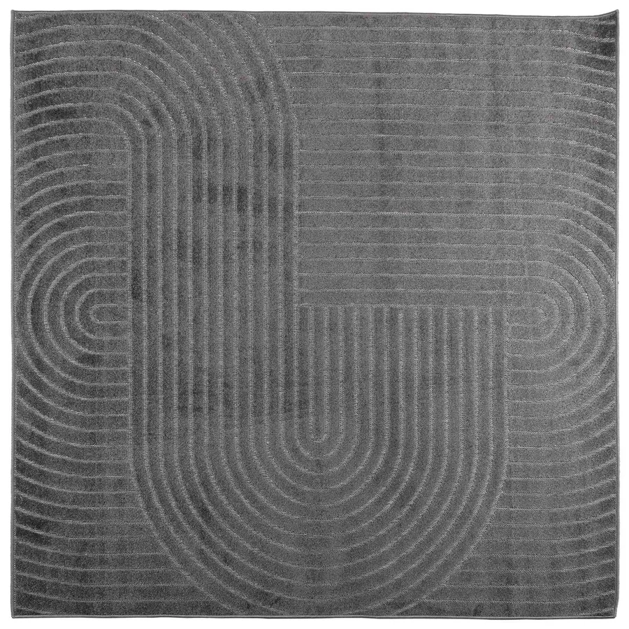 Tapis de surface PALMERAS Anthracite 200 x 200 cm Polyester - 2