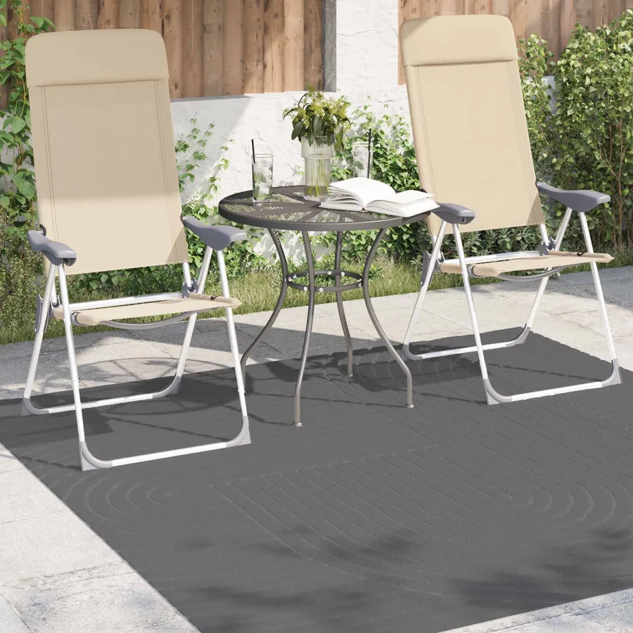 Tapis de surface PALMERAS Anthracite 200 x 200 cm Polyester - 3
