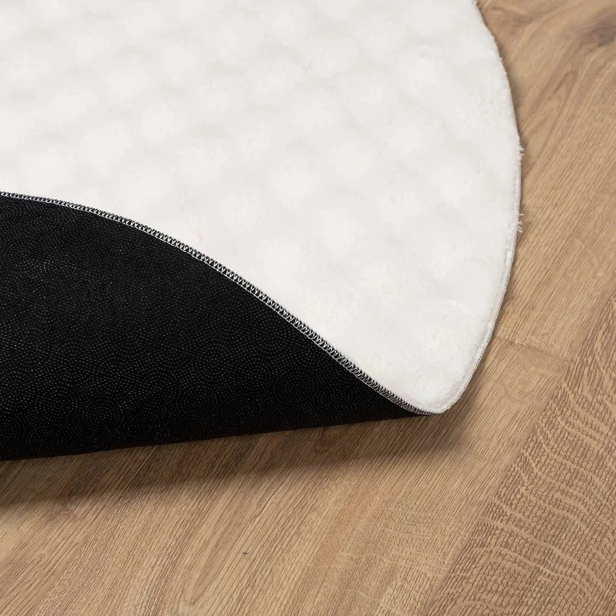 Tapis de surface Rond SIROLO Crème Ø 200 CM Polyester - 4